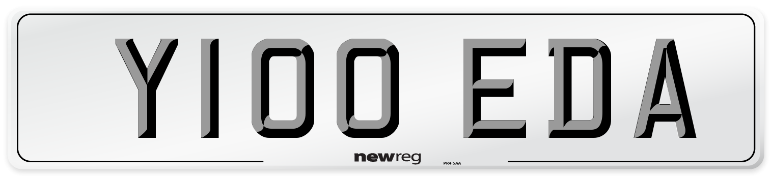 Y100 EDA Number Plate from New Reg